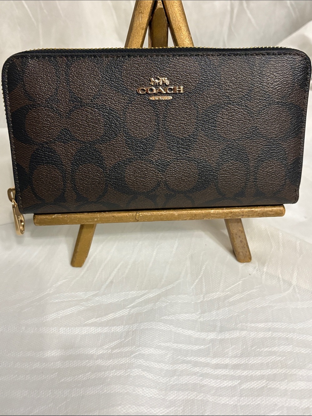 COACH Signature Zip-Around Wallet